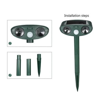 Solar-Powered Ultrasonic Deer Repeller - Effective Deer Deterrent for Gardens & Yards in 48 Hours