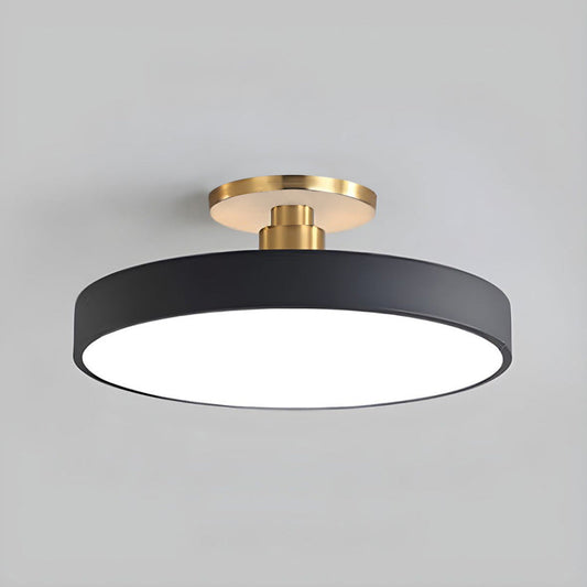 LED Ceiling Light | Modern Black Metal Flush Mount, Energy-Efficient & Ideal for Living Room, Bedroom or Hallway