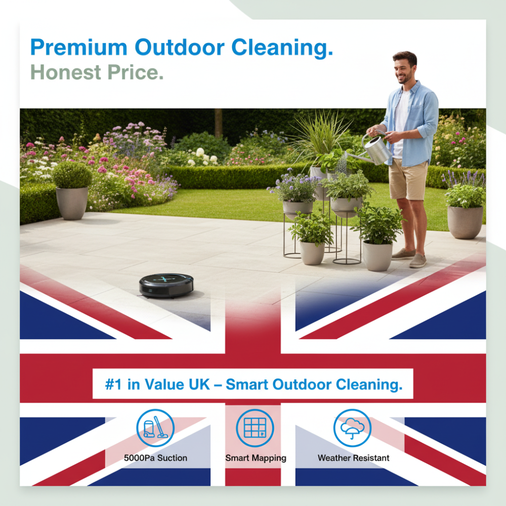 OutVac - Effortless cleaning for patios, decks, and gardens.