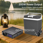 Camping Power Bank 200W | Portable Solar Power Station & Camping Battery Pack | Outdoor Charger for Travel & Emergency Backup UK