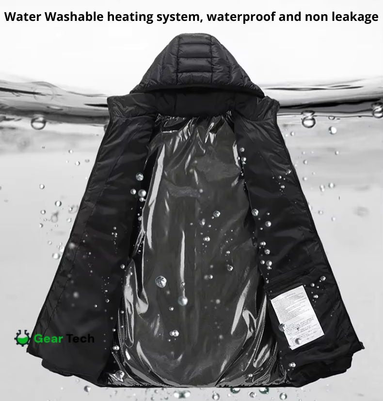 Unisex Waterproof Electric Heated Jacket | 21 Heating Zones, Lightweight & Ideal for Outdoor Activities in Cold Weather