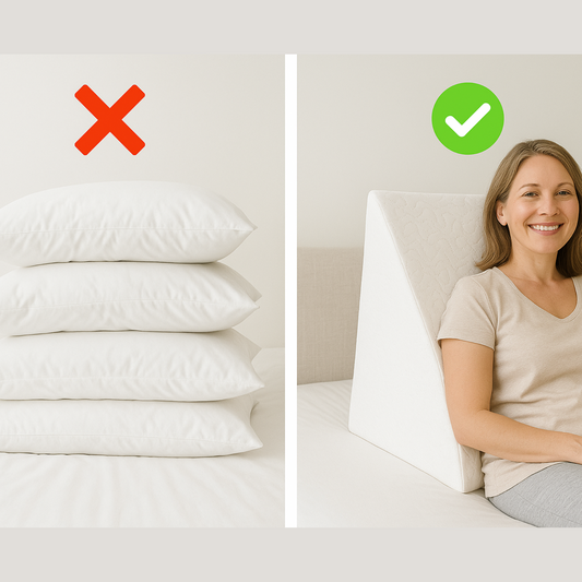 Large Triangle Wedge Pillow | Adjustable Foam for Acid Reflux, Back Pain & Post-Surgery Recovery