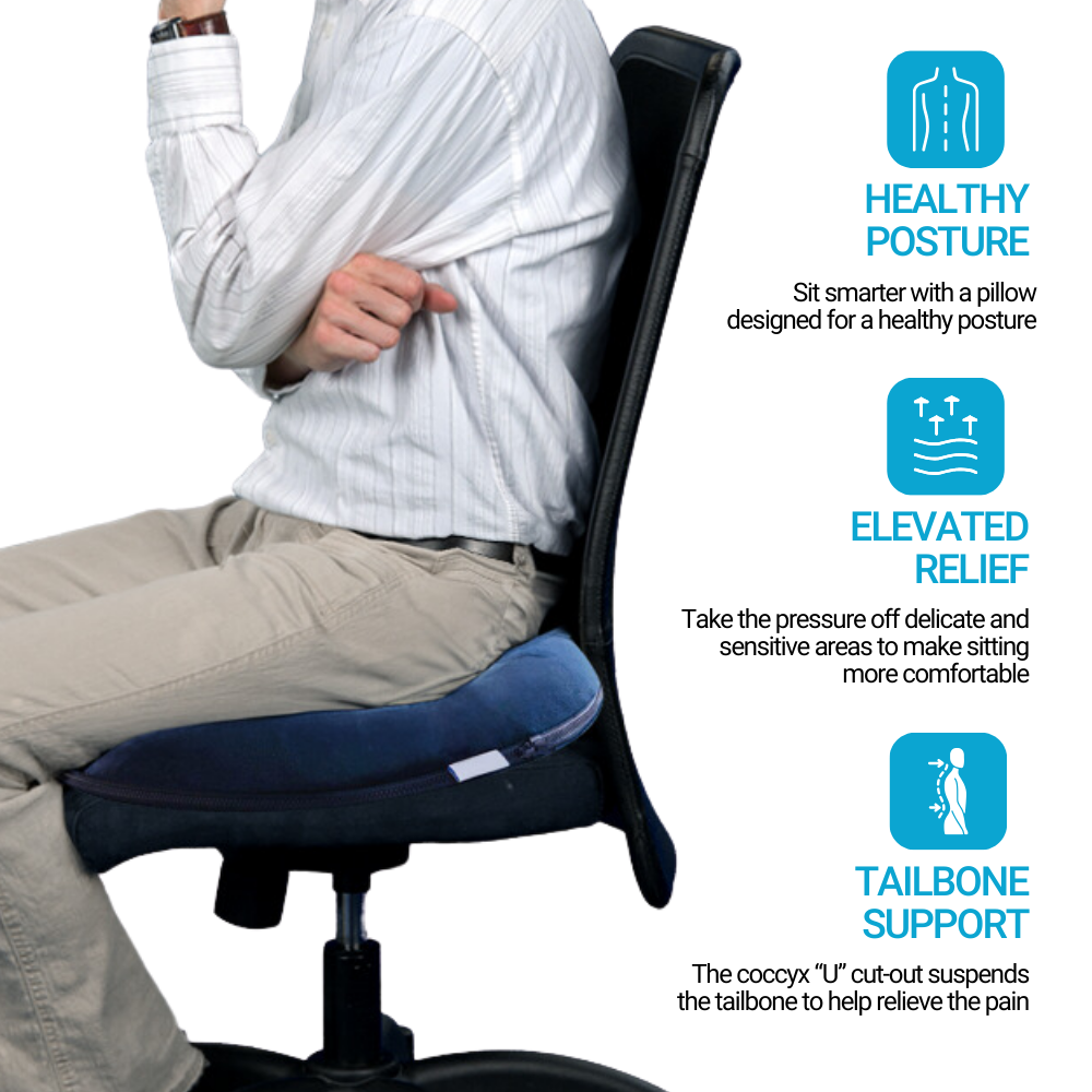 Donut Pillow for Tailbone Pain Relief | Orthopedic Cushion for Hemorrhoids | Comfortable, Ergonomic Design for Hemorrhoids & Sitting Discomfort