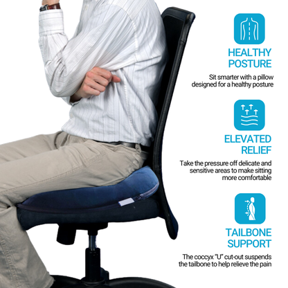 Donut Pillow for Tailbone Pain Relief | Orthopedic Cushion for Hemorrhoids | Comfortable, Ergonomic Design for Hemorrhoids & Sitting Discomfort