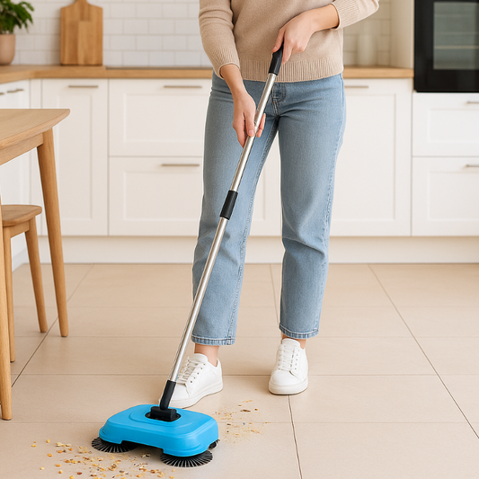 2-in-1 Vacuum Broom | Cordless, Eco-Friendly & Suitable for Tiles, Wood, and Carpets