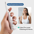 Tartar Remover for Teeth & Dental Scaler Tool | Ultrasonic Plaque Remover | Electric Teeth Cleaner At-Home Kit | 3-Mode