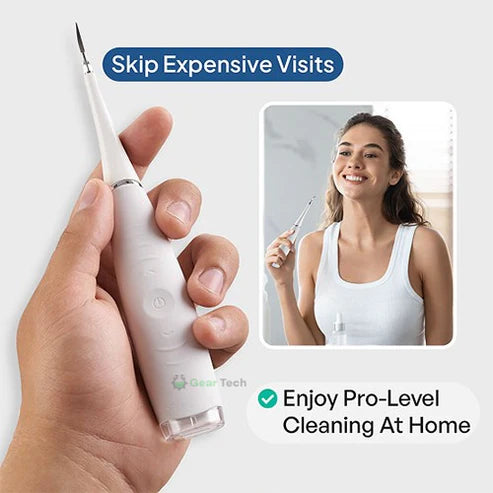Tartar Remover for Teeth & Dental Scaler Tool | Ultrasonic Plaque Remover | Electric Teeth Cleaner At-Home Kit | 3-Mode