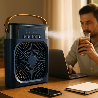 3-in-1 Air Cooler Humidifier | Portable, Adjustable Fan Speeds & Ideal for Bedrooms, Offices & Small Spaces