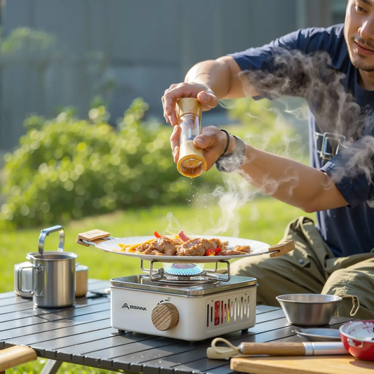 Portable Camping Gas Stove | 2800W High Firepower, Lightweight & Portable for Outdoor Cooking, Picnics & Camping Adventures
