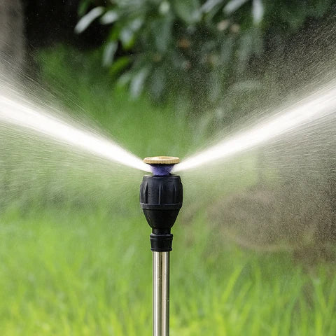 High-Pressure Rotating Tripod Sprinkler | 360° Coverage, Adjustable Height & Quick Setup for Garden Care and Summer Fun