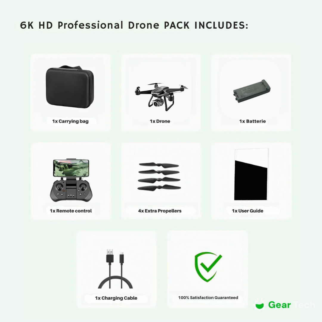 6K HD Professional Drone For Videography With Remote Control