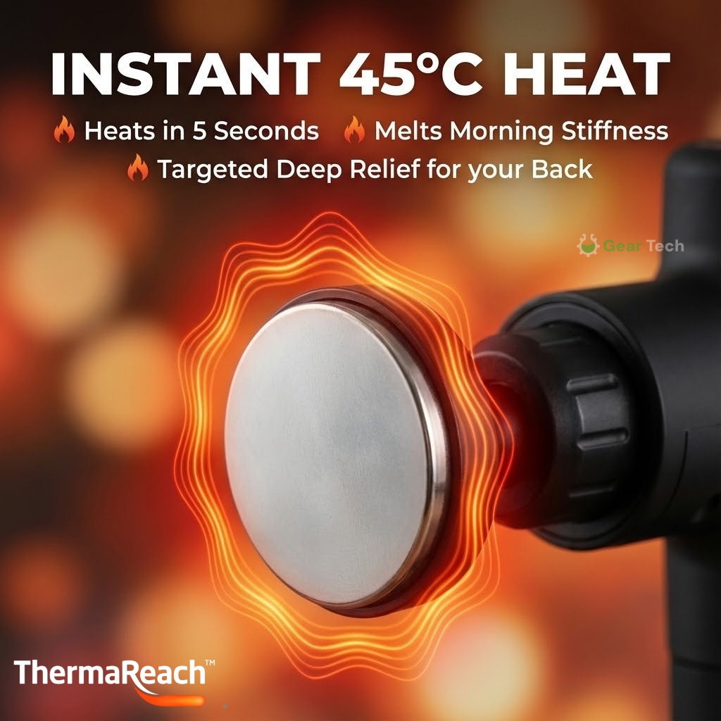 ThermaReach™ - Back Heater & Massager Gun