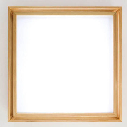 LED Flush Mount Ceiling Light | Modern Wood & Acrylic Design with Dimmable Color Temperatures for Low Ceilings & Various Rooms