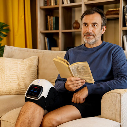Knee Massager with Red Light Therapy for Pain Relief and Muscle Recovery