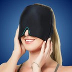 Cold Cap for Migraines – Gel Hood Headache Relief Mask with Light-Blocking Pressure Therapy