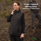 Women's Heated Gilet | 9 Heating Zones, Customisable Heat Settings & Lightweight Design for Cold Weather Activities