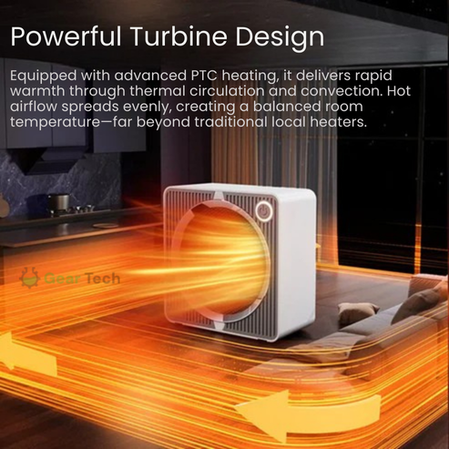 500W Electric PTC Ceramic Heater | Rapid Heating, Energy Efficient & Safe for Indoor Use in Winter