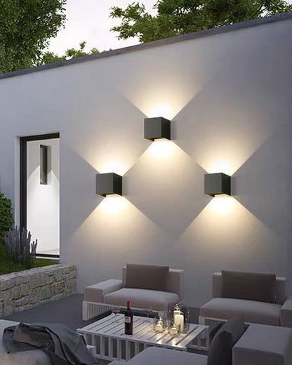 LED Outdoor Up Down Wall Light | Waterproof Metal Fixture for Patio. Garden & Entryway Illumination