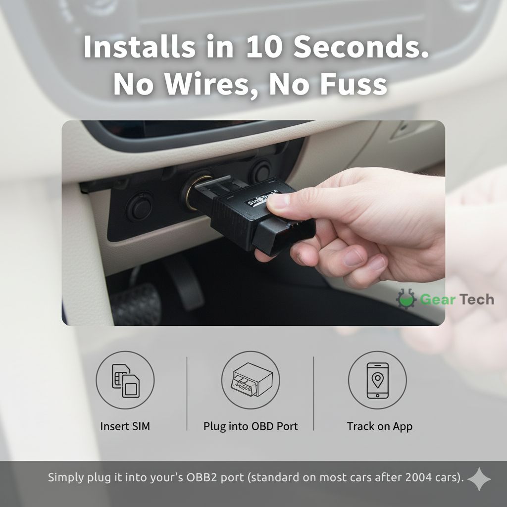 Car Tracker No Subscription UK – OBD2 GPS Car Tracking Device | Plug & Play Real-Time Car GPS Tracker