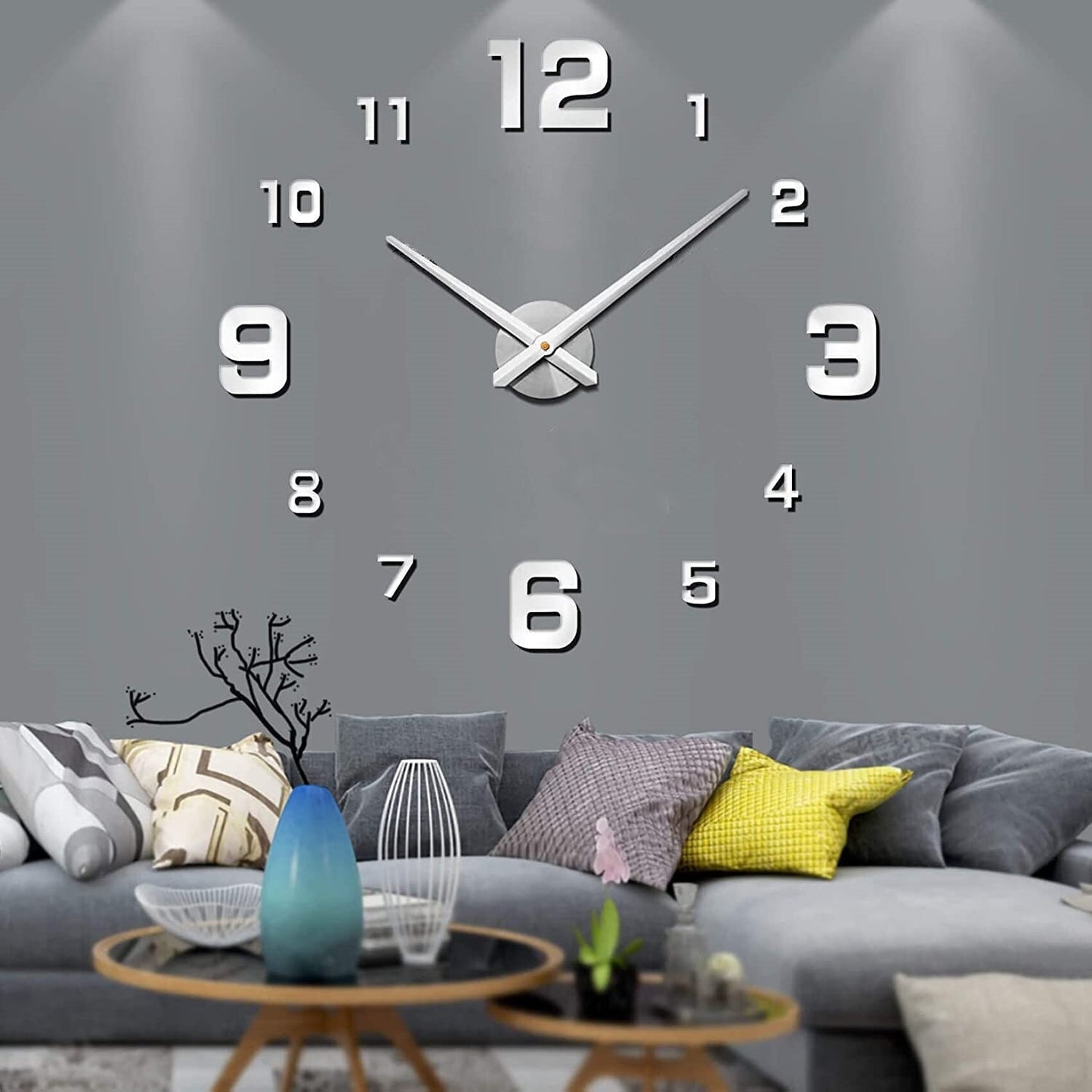 Unique Black Wall Clock | Innovative Design, Quartz Movement & Ideal for Home Decor