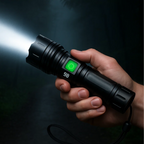 100,000 Lumen Rechargeable LED Flashlight | Waterproof, Impact-Resistant & Ideal for Hiking, Emergencies & Power Outages