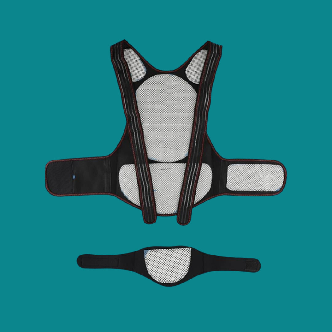 Self-Heating Back Support Brace | Adjustable Heated Posture Corrector for Back Pain Relief & Improved Posture