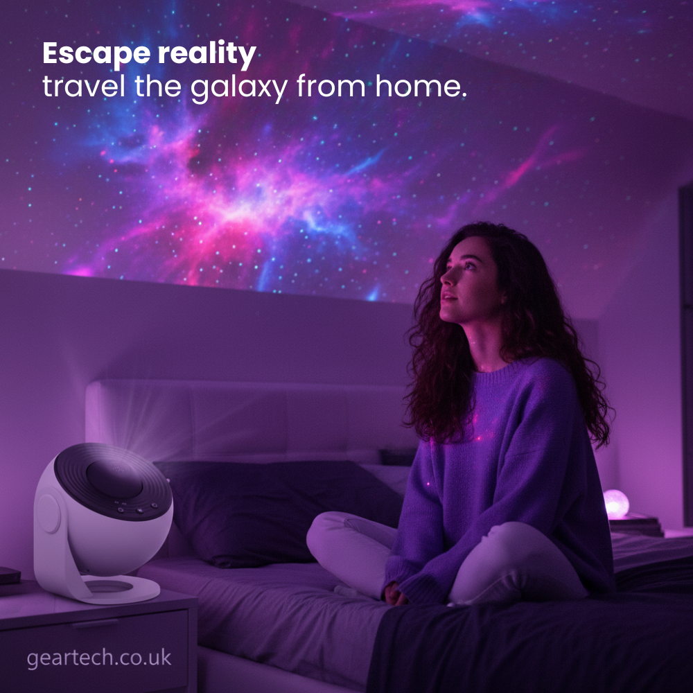 Galaxy Projector with 360° Rotation - Stunning Room-Wide Night Sky View