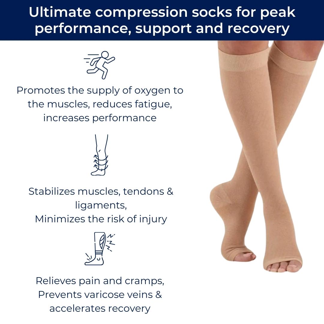 Support Tights for Varicose Veins – Compression Stockings to Improve Circulation & Relieve Swollen Legs