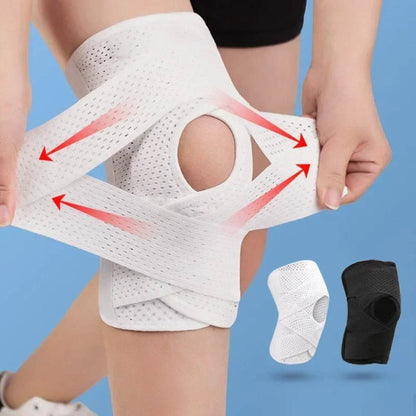 Knee Pads for Pain Relief | Support Compression Springs & Adjustable Tension Strap for Stability and Joint Protection