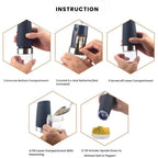 Electric Salt and Pepper Mill Set | Automatic, Adjustable Grind & LED Light for Modern Kitchens
