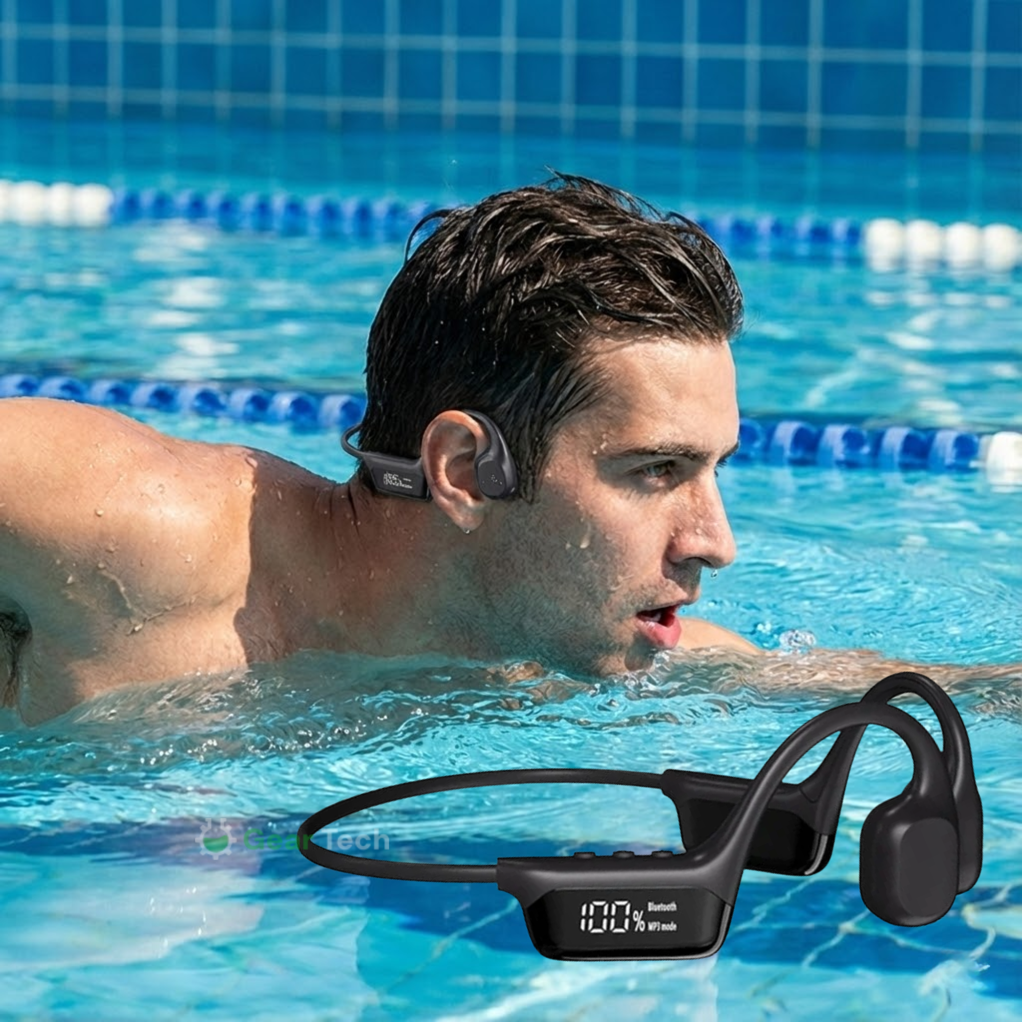 Underwater Earbuds for Swimming – Waterproof Bone Conduction Headphones