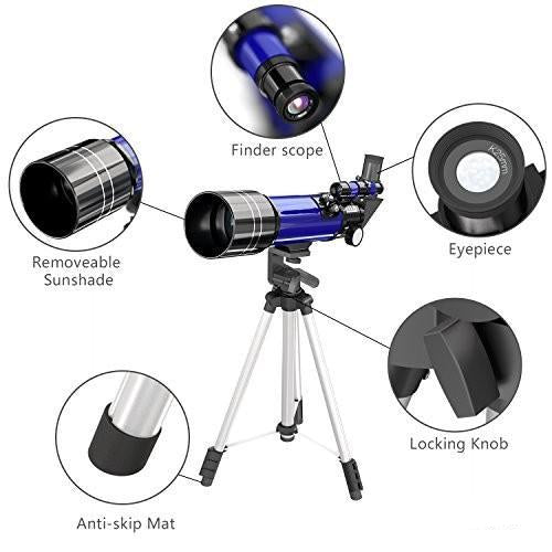 Space Telescope for Home | 150X Magnification, 3X Barlow Lens & Smartphone Adapter for Stargazing Adventures