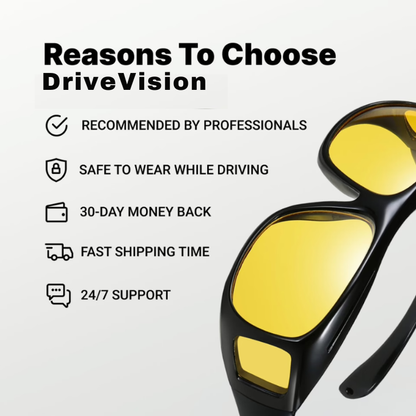DriveVision All-In-One Driving Glasses | UV Protection, Anti-Glare & Enhanced Vision for Safe Driving in All Weather
