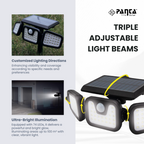 Solar-Powered Outdoor Lights – Panta Trio with Motion Sensor for Garden & Security Lighting