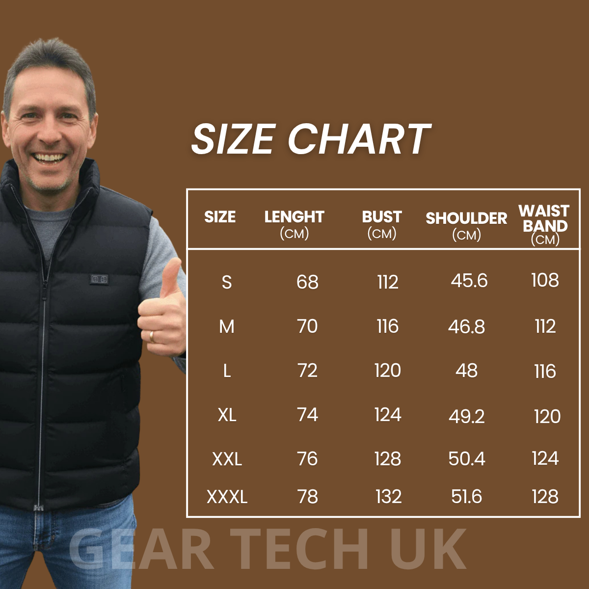 Mens Heated Gilet | Ultra-Thin Heated Vest, 9 Heating Zones & 8 Hours of Luxurious Warmth for Outdoor Activities