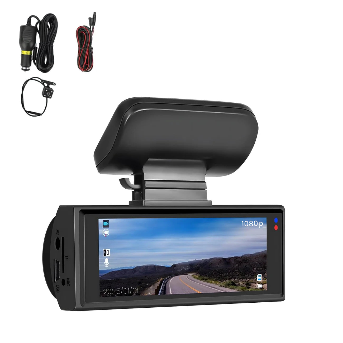 Dual Dashboard Camera For Car - Front & Rear In Car