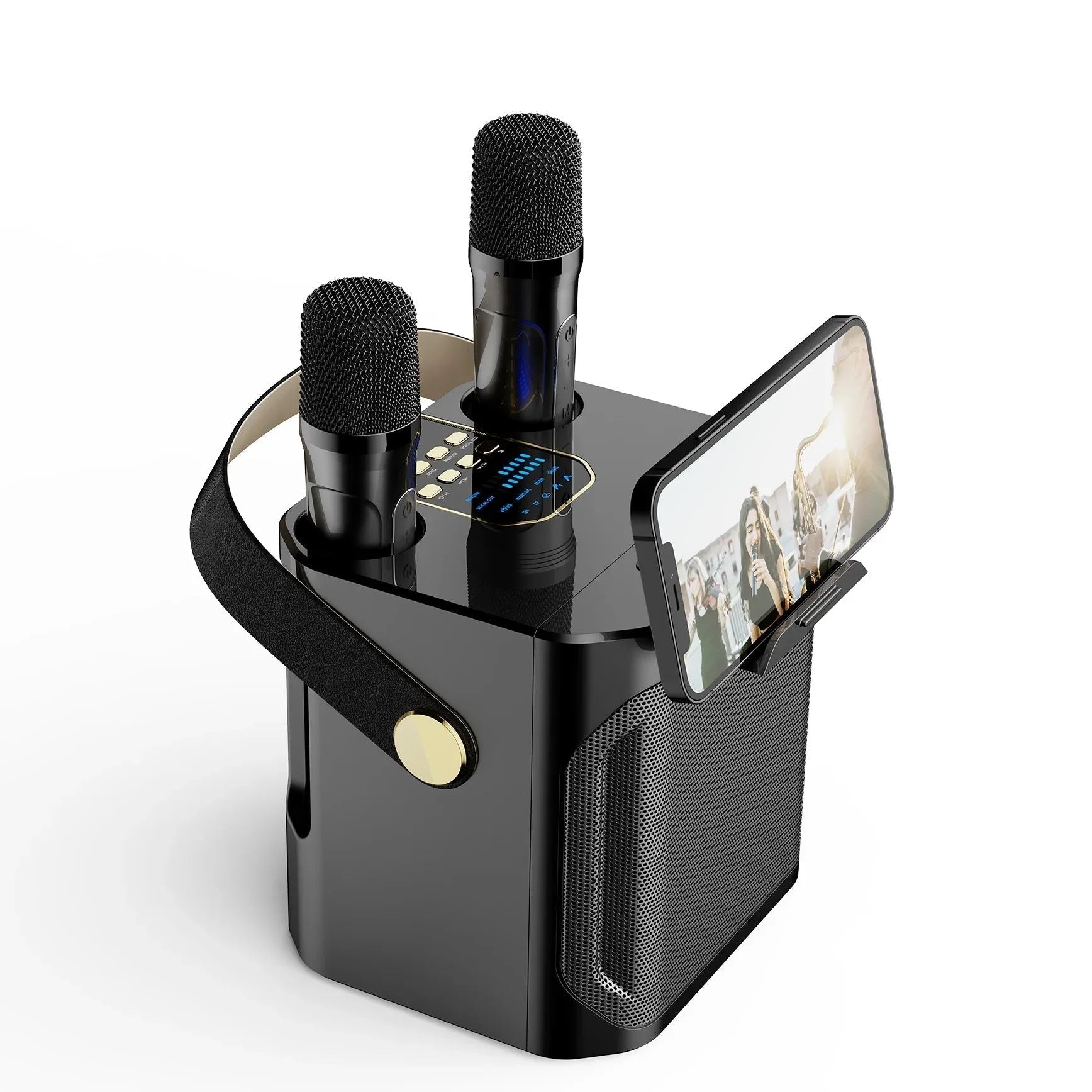 Karaoke Bluetooth Speaker | 360° Surround Sound, Dual Microphones & Portable for Parties and Outdoor Gatherings