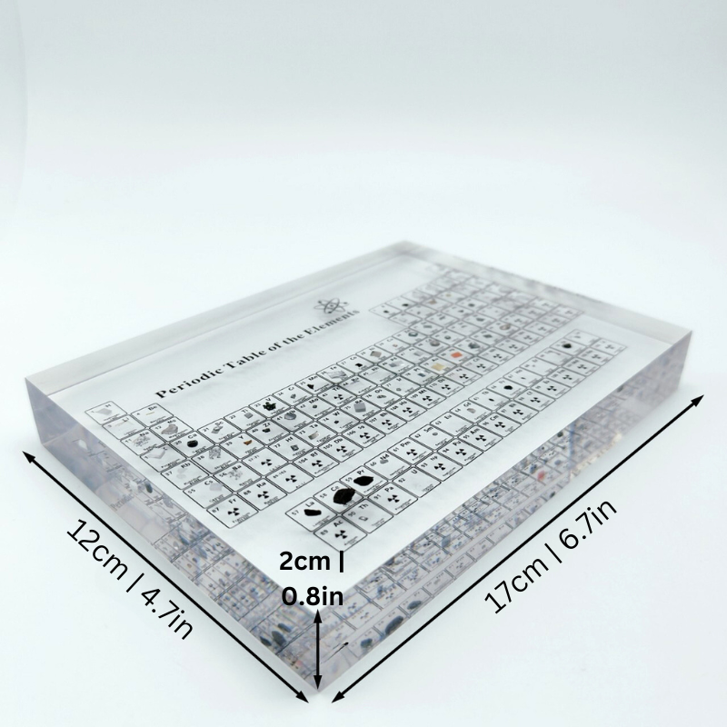 Crystal Clear Periodic Table Display | Educational Acrylic Decor for Home, Classroom & Science Enthusiasts