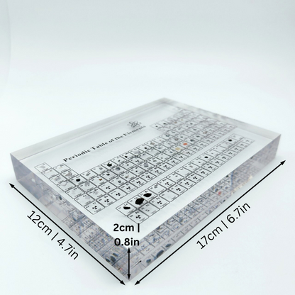 Crystal Clear Periodic Table Display | Educational Acrylic Decor for Home, Classroom & Science Enthusiasts
