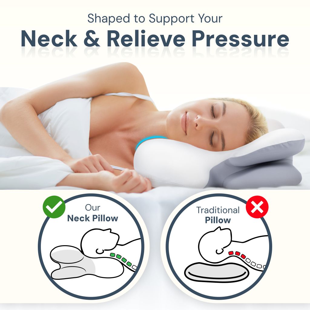 Side Sleeper Pillow | Ergonomic Memory Foam for Neck Pain Relief & Comfortable Sleep |Best Pillow for Back Pain