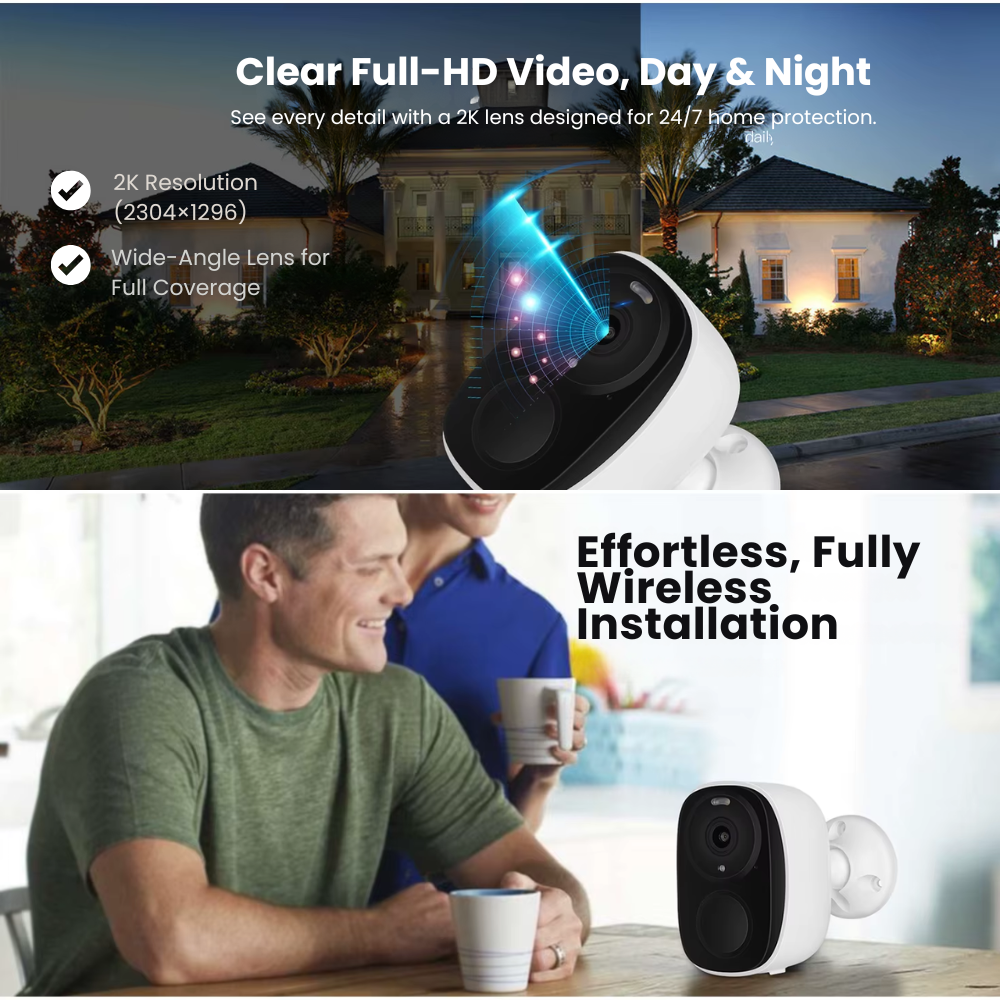 Wireless Mini Security Camera for Home | Small 1080P Indoor Security Camera – Works Without WiFi or Subscription