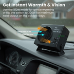 12V Ceramic Car Heater | 150W-300W Portable Fan with Automatic Thermostat for Winter Use in Vehicles