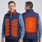 Mens Heated Gilet | Ultra-Thin Heated Vest, 9 Heating Zones & 8 Hours of Luxurious Warmth for Outdoor Activities
