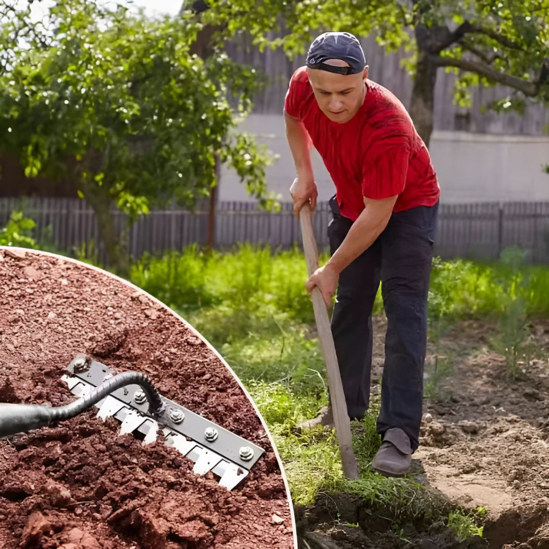 Weeding Rake | Ultra-Durable Steel Teeth & Ergonomic Handle for Effortless Garden Maintenance