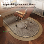 Heavy-Duty Office Chair Mats for Woods Floors Protector | Scratch & Wear Resistant with Anti-Slip Backing for Hard Floors