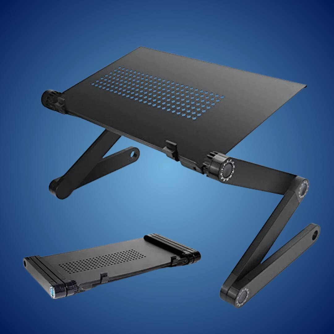 Adjustable Laptop Stand for Bed & Couch - Cooling Tray for Desk-Free Work on Laptop Sofa Table