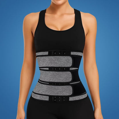 Mens Waist Trainer for Gym & Weight Loss | Triple Compression Fat Burning Sweat Belt | Back Support & Core Trimmer