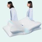 Orthopedic Memory Foam Pillow for Neck Pain – Ergonomic Contour Cervical Support Pillow for Side, Back & Stomach Sleepers