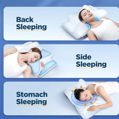 Cervical Pillow for Neck Pain Relief – Orthopedic Memory Foam Neck Support Pillow for Cervical, Shoulder & Back Alignment