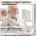 No Prescription Hearing Aids UK | Discreet Rechargeable Air Conduction Hearing Devices with Bluetooth App Control & Noise Reduction